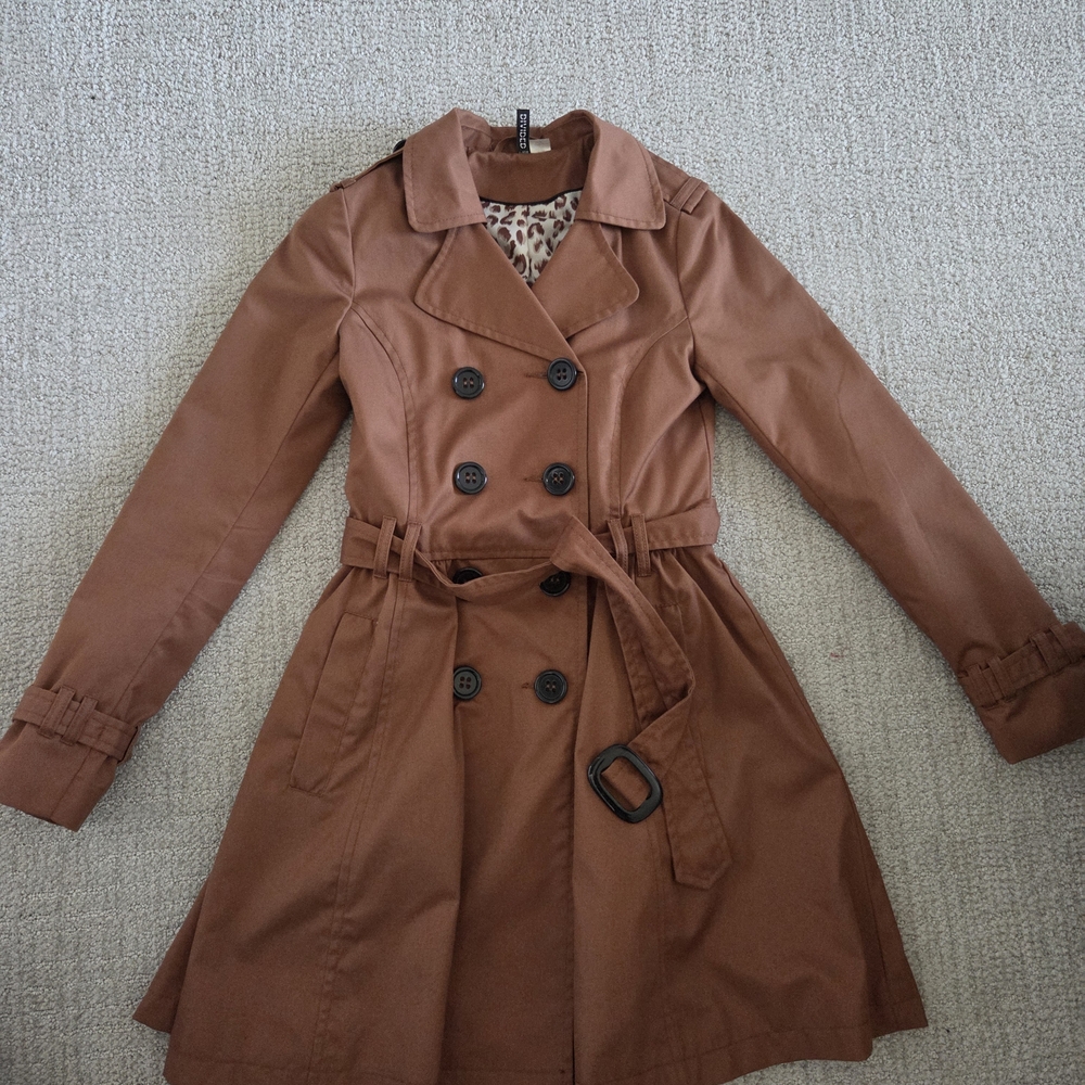 H&M Brown Trench Coat with Belt